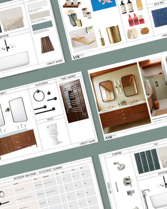Mid-Century Modern Bathroom Design & Remodel Package (Digital Product)