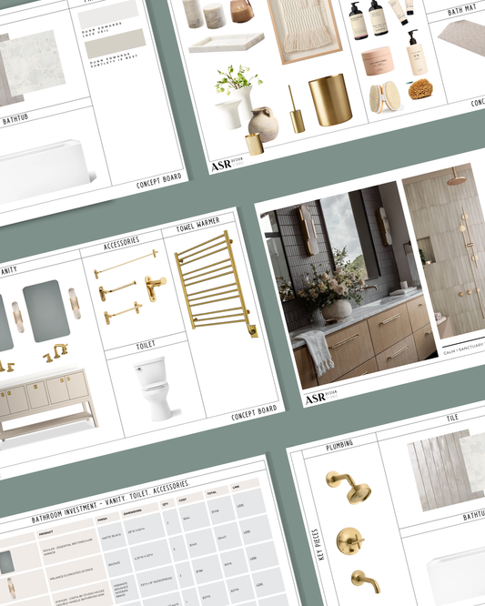 Organic Modern Bathroom Design & Remodel Package (Digital Product)