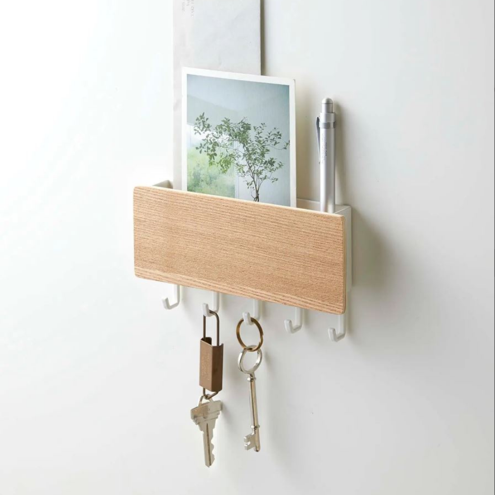 Rin Magnetic Key Holder - Steel + Wood