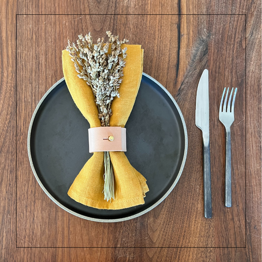 Mustard Linen Napkin Set