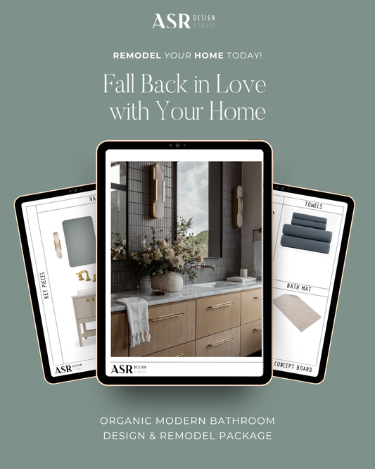 Organic Modern Bathroom Design & Remodel Package (Digital Product)