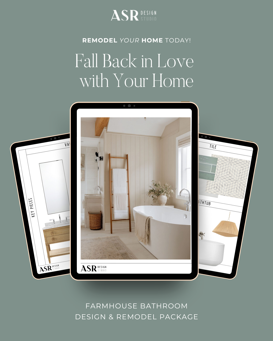 Farmhouse Bathroom Design & Remodel Package (Digital Product)