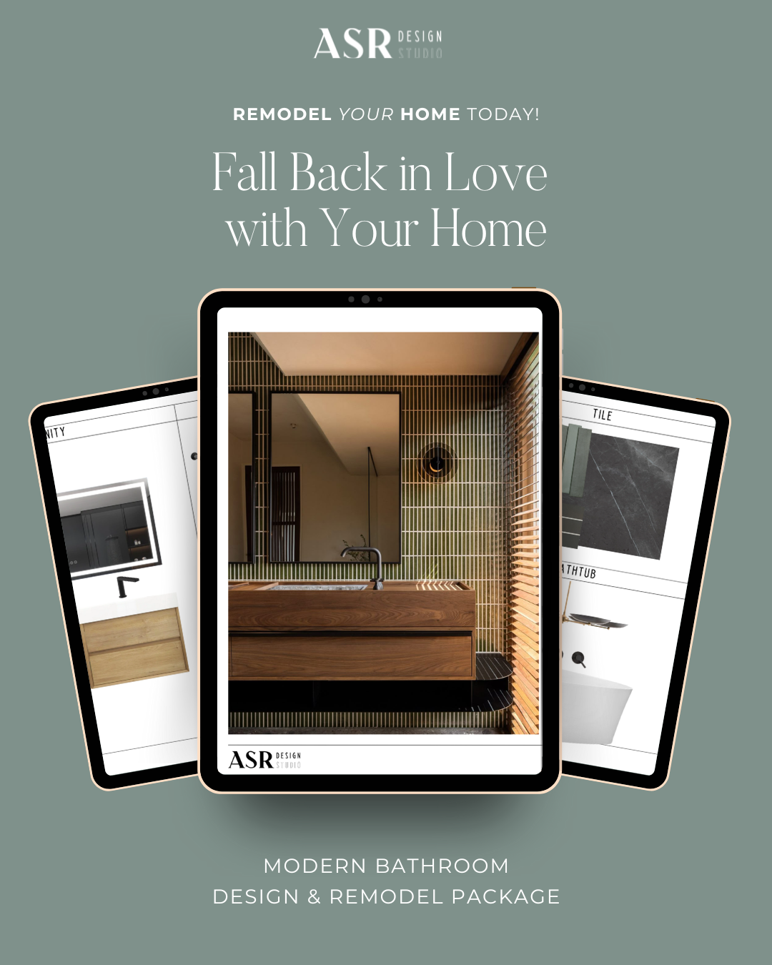 Modern Bathroom Design & Remodel Package (Digital Product)