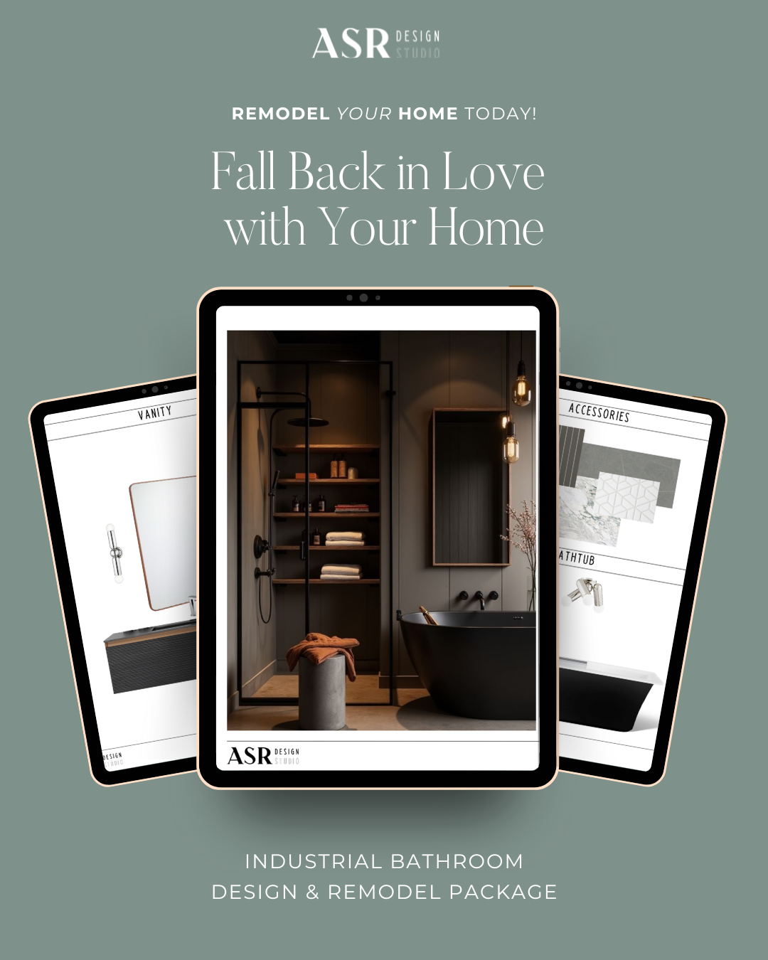 Industrial Bathroom Design & Remodel Package (Digital Product)