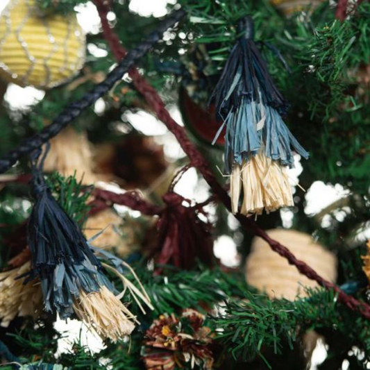Blue Ombre Tasseled Garland