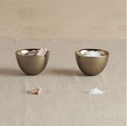 Antique brass pinch bowls