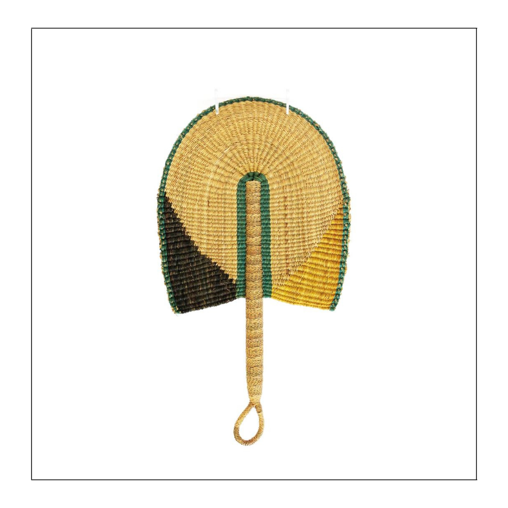 Bolga Fan in Lemon & Moss