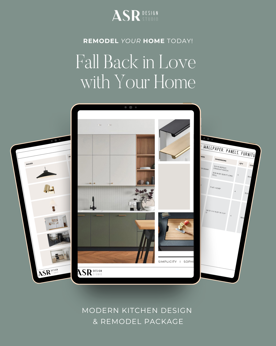 Modern Kitchen Design & Remodel Package (Digital Product)