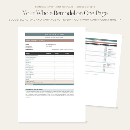 Investment Spreadsheet (Digital Product)