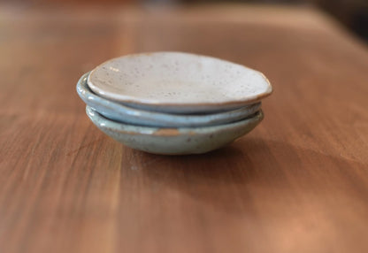 Small ceramic mini plate, styled view