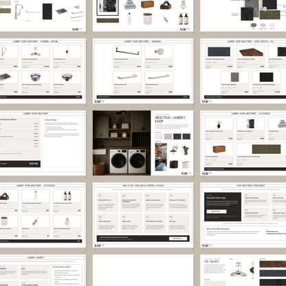 All pages of the Industrial laundry room design and remodel template