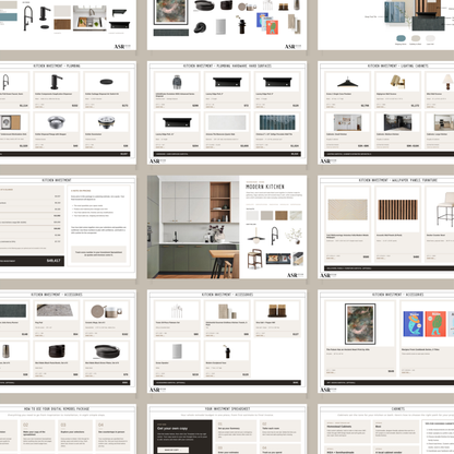 All pages of the Modern kitchen design and remodel template