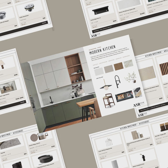 Video walkthrough of the Modern kitchen remodel template