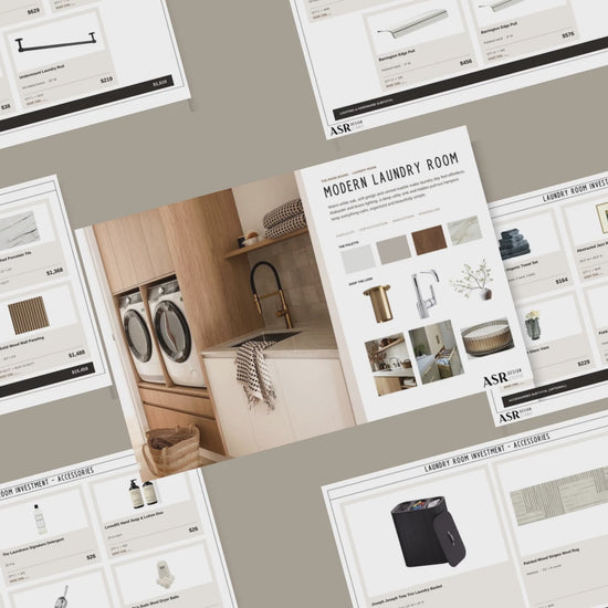 Video walkthrough of the Modern laundry room remodel template